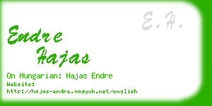 endre hajas business card